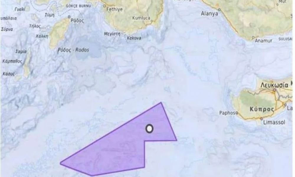 Η περιοχή των ερευνών του Oruc Reis και της ελληνοτουρκικής αναμέτρησης